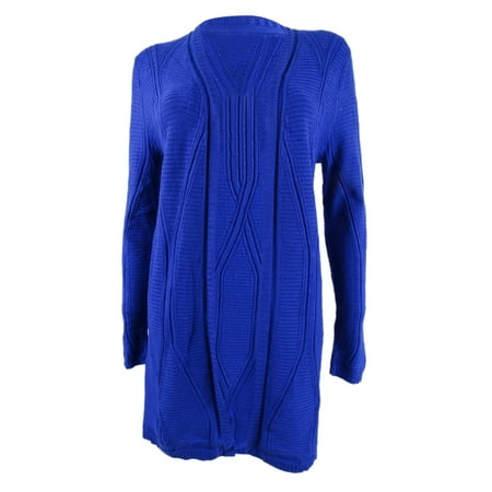 Calvin Klein Women's Pointelle Long Cardigan (XS, Ultramarine)