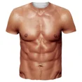 thumbnail image 3 of Camiseta con estampado 3D de músculos divertidos de verano, camiseta informal súper grande personalizada para hombres y mujeres, ropa de calle de moda Neutr, 3 of 5
