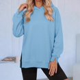 thumbnail image 7 of Vivianyo HD Women's Sweatshirt with Hood, Side‑Slit Hem Oversized Hoodies For Women, Fall Long‑Sleeve Pullorver Top for Outdoor Walks and Casual Weekend Plans, Sizes S-2XL, 7 of 7