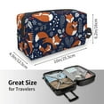thumbnail image 4 of Goofa Cute Foxes Printed Toiletry Bag with Handle,Large Capacity Travel Makeup Cosmetic Bag for Women, Carry on Airport Airline Compliant Bag, 4 of 9