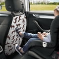 thumbnail image 5 of Classic Cool Horse Brown_A Mats Back Seat Protectors, Car Seat Protector Vehicle Organizers Waterproof Cover Back Seat Cover for Kids with 3 Storage Pockets 2 Pack, 5 of 5