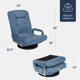 thumbnail image 3 of Songqin Swivel Gaming Chair 360 Degree Multipurpose Floor Chair Rocker for TV, Reading, Playing Video Games w/Lumbar Support, Armrest Handles, Adjustable Foldable Backrest - Dusty Blue, 3 of 16