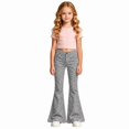 thumbnail image 3 of Tiijoy Girls Stylish Leopard Print Flared Pants Casual Slim Fit Pants, Grey, Size 5-16, 3 of 5