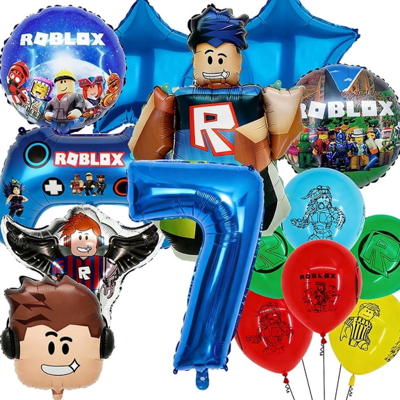 Roblox Birthday Party Balloons Foil，Roblox Balloons,15PCS