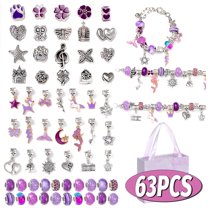 Bracelet Making Kit Bracelet Set for Jewelry Making including Mermaid Bracelet Charms for Adults Crafts for Birthday Christmas Halloween Gift