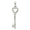 thumbnail image 2 of Auriga Fine Jewelry 925 Sterling Silver Rhodium-plated Key Pendant for Women (L - 35mm, W - 8mm), 2 of 6