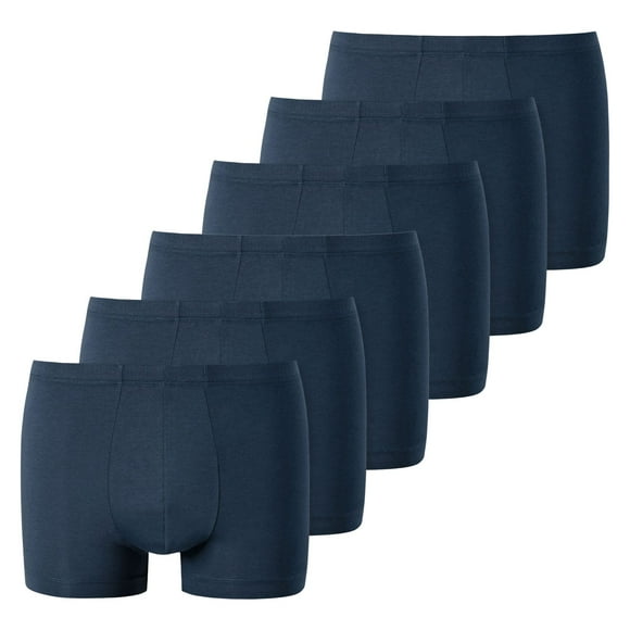 UNCOVER by SCHIESSER Calzoncillos boxer para hombre, paquete de 6 - UNCOVER Algodón, calzoncillos, single jersey Azul oscuro M (Medium)