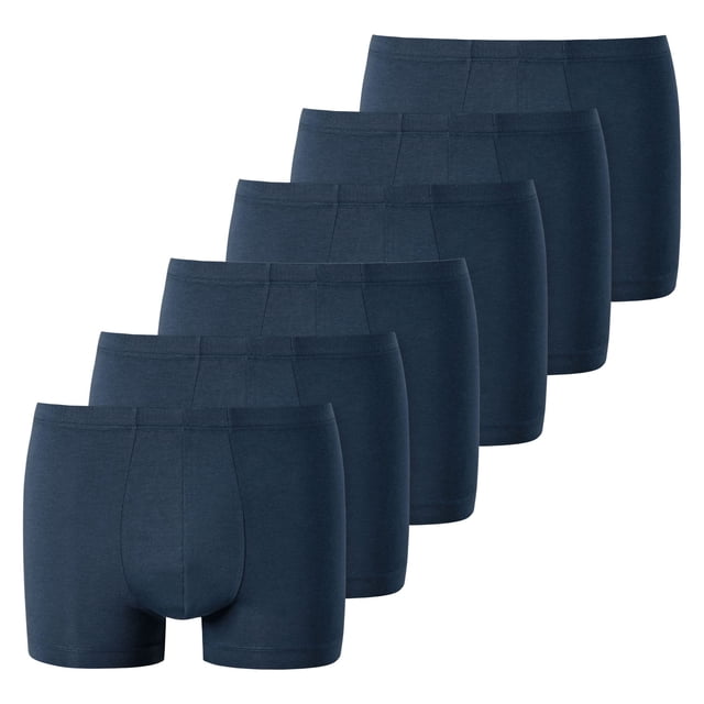 UNCOVER by SCHIESSER Calzoncillos boxer para hombre, paquete de 6 - UNCOVER Algodón, calzoncillos, single jersey Azul oscuro M (Medium)
