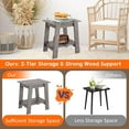 thumbnail image 3 of Studyset Side Table Set of 2, End Table with Lower Shelf, Nightstand with 2-Tier Storage Shelf, Narrow Side Tablefor Living Room, Small Square Nightstand, Sofa Table Easy Assembly, 3 of 6