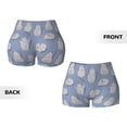 thumbnail image 5 of Lsque Cute Fat Cat Pattern High Waisted Biker Shorts for Women-Tummy Control Fitness Athletic Workout Running Yoga Gym Shorts,Moisture-Wicking-Medium, 5 of 9
