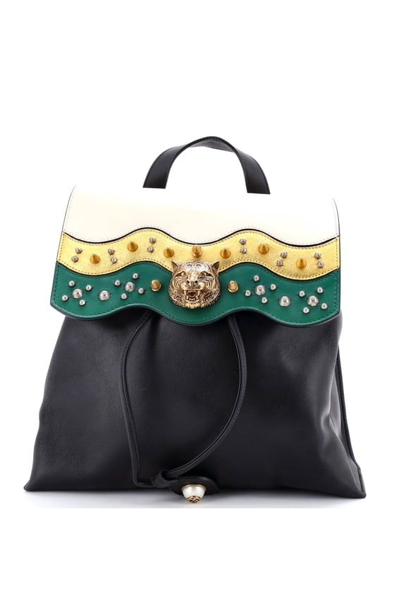 Pre-Owned Animalier Malin Backpack Studded Leather Medium By Rebag