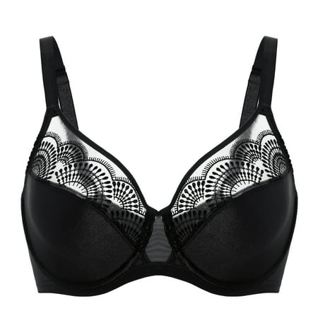 

AISILIN Women s Lace Bra Plus Size Unlined Underwire Full Coverage