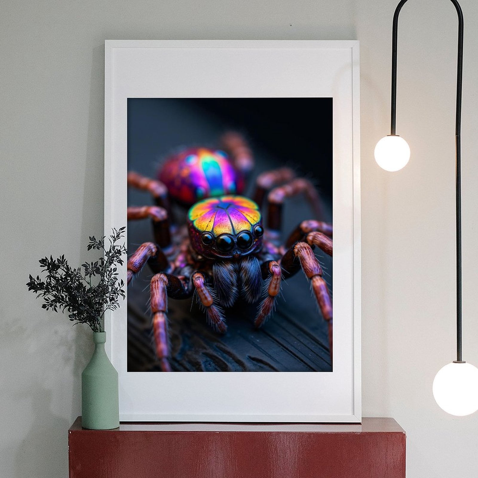 Diamond Art Kit for Adults, Colorful Iridescent Jumping Spider Diamond Painting for Adults Beginners, DIY Diamond Art Painting Kits, 5D Diamond Painting Crafts for Home Decor 12x16 Frameless