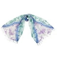 thumbnail image 4 of Brisas Purple Green Tie and Dyed Lightweight Spring Summer Women's Scarf, 4 of 5