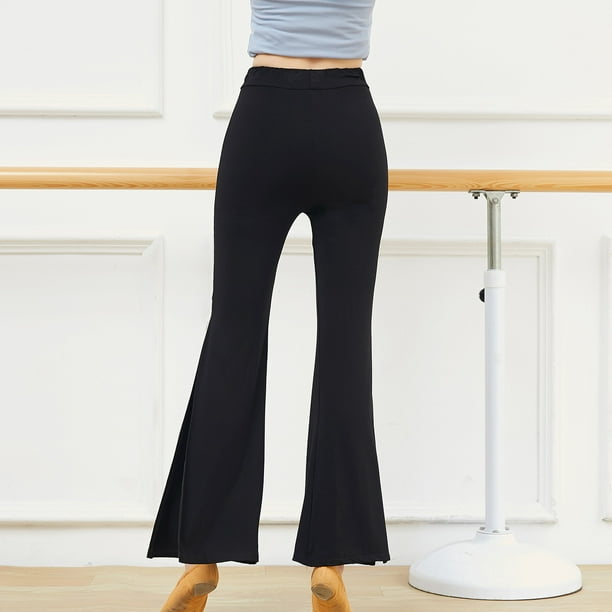 Girl's Leggings Cross High Waisted Flare Pants Yoga Bootcut Pants Solid  Color Full Length Bell Bottoms