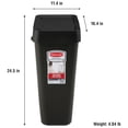 thumbnail image 3 of Rubbermaid Touch-Top Kitchen Trash Can with Lid, 12.2 Gal Garbage Container, Black, 2 Pack, 3 of 5