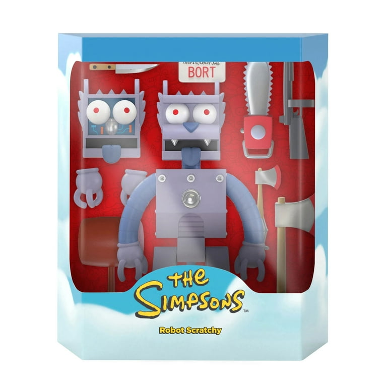 Super7 Ultimates Robot Scratchy Action Figure, The Simpsons Themed