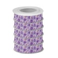 thumbnail image 2 of 5 Rolls Christmas Ribbon 1.5 inch Wide Decorative Ribbon for Gift Wrapping and Holiday Decorations Light Purple Roses Pattern, 2 of 7