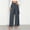 (Fashion 228)Gray, variant on Women's Wrap Overlay Wide Leg Pants Asymmetric Waist Casual Trousers with Tie Detail Fashion Loose Bottoms