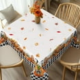 thumbnail image 4 of Fall Tablecloth Thanksgiving Tablecloths Square 60x60 Inch, Autumn Harvest Plaid Truck Gnome Pumpkin Table Cover Waterproof for Fall Thanksgiving Dinning Table Decorations, 4 of 6