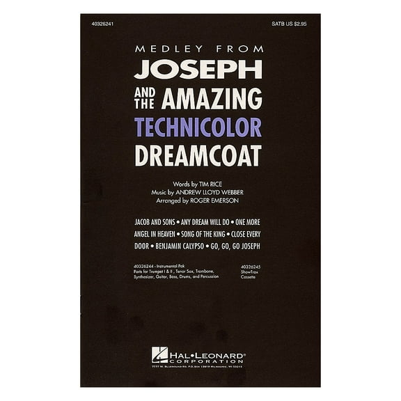 Hal Leonard Joseph and the Amazing Technicolor Dreamcoat (Medley) ShowTrax CD Arranged by Roger Emerson