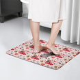thumbnail image 4 of Pink Christmas Red Truck and Snowman Flannel Non Slip Door Rugs,Washable Door Mats Indoor,Decorative Door Mats,Dirt-Resistant and Absorbent Doormat for Entrance,Bedroom,Kitchen,Bathroom,23.5"x16", 4 of 5