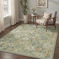 thumbnail image 6 of GENIMO 2'x3' Floral Botanical Entryway Rug, Machine Washable Non Slip Low Pile Area Rug for Front Door Kitchen Bathroom, Muted Sage, 6 of 6