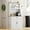 White, variant on Kitchen Pantry Cabinet with Microwave Stand, 71”Freestanding Tall Kitchen Cabinet with Doors and Shelves for Dining Room, Rustic Gray