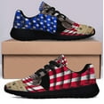 thumbnail image 3 of Pit Bull Dog 4th of July American flag Shoes Sneakers Black Size 7.5, 3 of 7