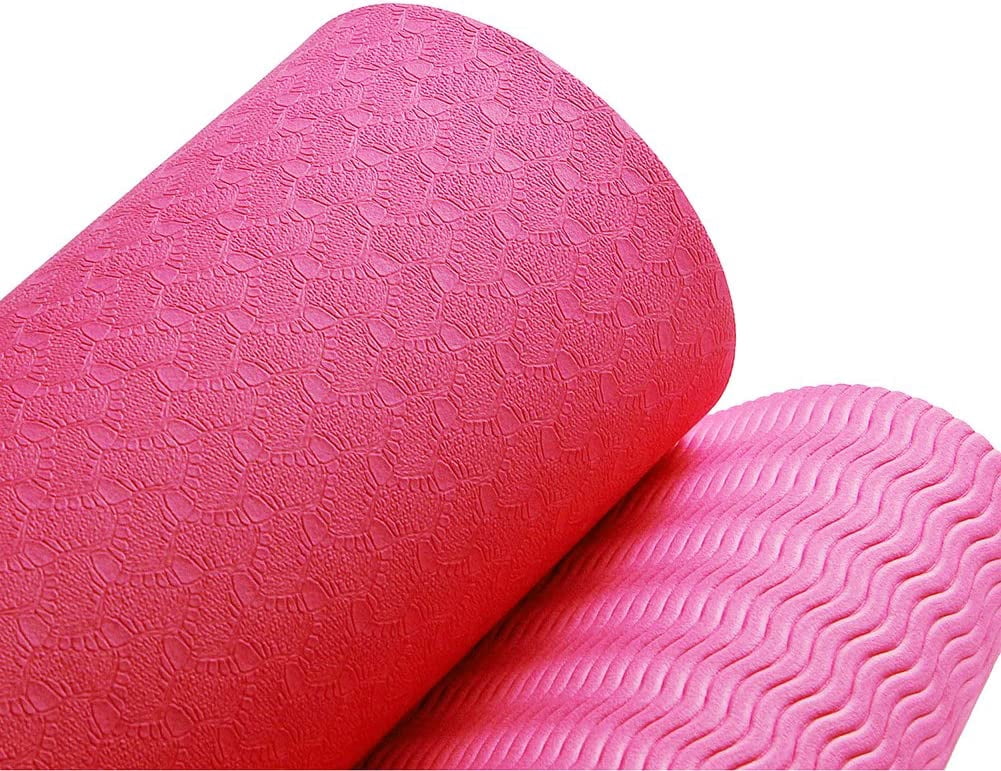Yoga Mat, TPE Material - Textured Non Slip Surface and Optimal Cushioning 72"x 26" Thickness 1/4"