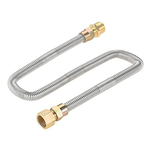 Propane Fire Corrugated Hose Tube 24" Corrugated Hose Gas Line for Fireplace