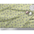 thumbnail image 2 of Soimoi Beige Silk Fabric Teddy Bear & Leaves Kids Print Sewing Fabric Yard 44 Inch Wide, 2 of 3