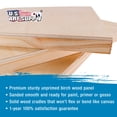 thumbnail image 2 of U.S. Art Supply 11" x 14" Birch Wood Paint Pouring Panel Boards, Studio 3/4" Deep Cradle (Pack of 3), 2 of 4