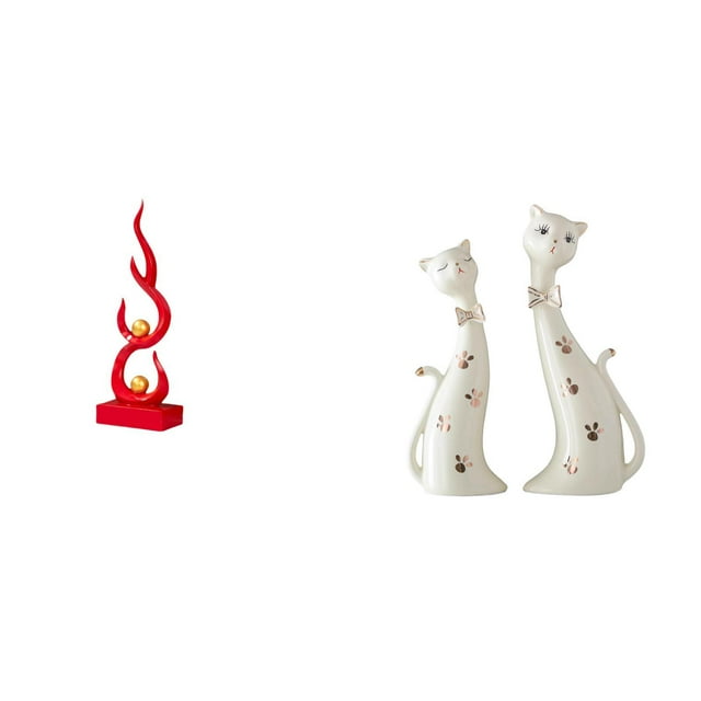 Escultura Moderna De Resina Con Forma De Gato En Llamas, Estatua Abstracta De Animal De Fuego, Regalo De Boda Para Oficina, Comedor, Repisa, Adorno De Mesa, Decoración