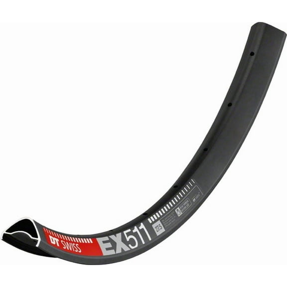 DT Swiss EX 511 27.5" Tubeless Ready Disc Rim 28h Black Prolock Squorx Pro Head