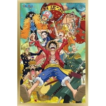 One Piece: Fishman Island - Crew Treasure Wall Poster, 14.725" x 22.375" Framed