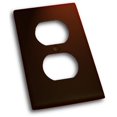 thumbnail image 1 of Single Receptacle Switch Plate, Venetian Bronze, 1 of 1