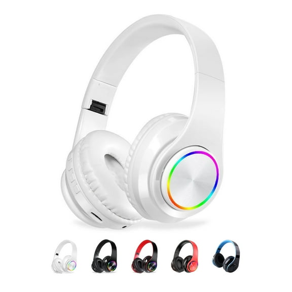 B39 RGB Luminous Wireless Gaming Headset  Stereo Headphone Bluetooth 5.0 Foldablet Earphone Headphone  Mic (3.5mm Plug)