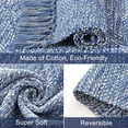 thumbnail image 4 of Collive Kitchen Runner Rug, 2' x 4.3' Hand-Woven Reversible Washable Rug, Navy Blue Cotton Modern Farmhouse Bathroom Rug Hallway Carpet for Foyer Bedroom Entry Back Door Decor, 4 of 8