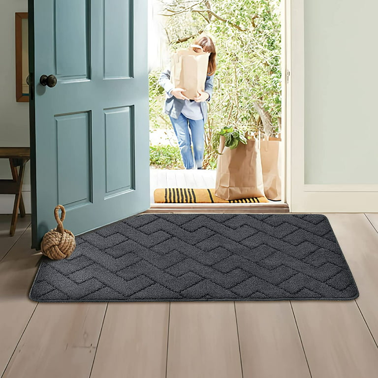 DEXI Front Door Mat for Home Entrance, 20X32 Non-Slip Absorbent Floor Mats  Low
