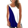 thumbnail image 1 of Womens Fashion Printing Round-Neck Loose Sleeveless T-Shirt Pullover, 1 of 6