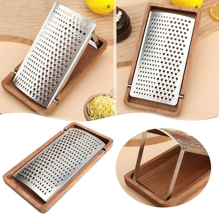 

Stainless Steel Grater With Wooden Base Cheese Grater Block Cheese Grater Grater Kitchen Cheese Shavings Tool Home Portable Making Tool