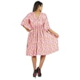 thumbnail image 4 of Moomaya Caftan Court pour Femmes, Robe de Nuit de Couverture, Robe Caftan, Manches Kimono, Tenue de Plage, 4 of 6