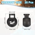 thumbnail image 2 of Uxcell Plastic Cord Locks, Single Hole Toggle Stopper Round Ball Shaped Adjustable Cord Stops Fastener Black, 2 of 6