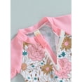 thumbnail image 6 of Bagilaanoe 1-5T Baby Girl One Piece Swimsuits Kids Zipper Rush Guard Swimshirts Quick Dry Long Sleeve Swim Shirt Toddler Swimwear Bathing Suit Ruffled Beachwear, 6 of 8