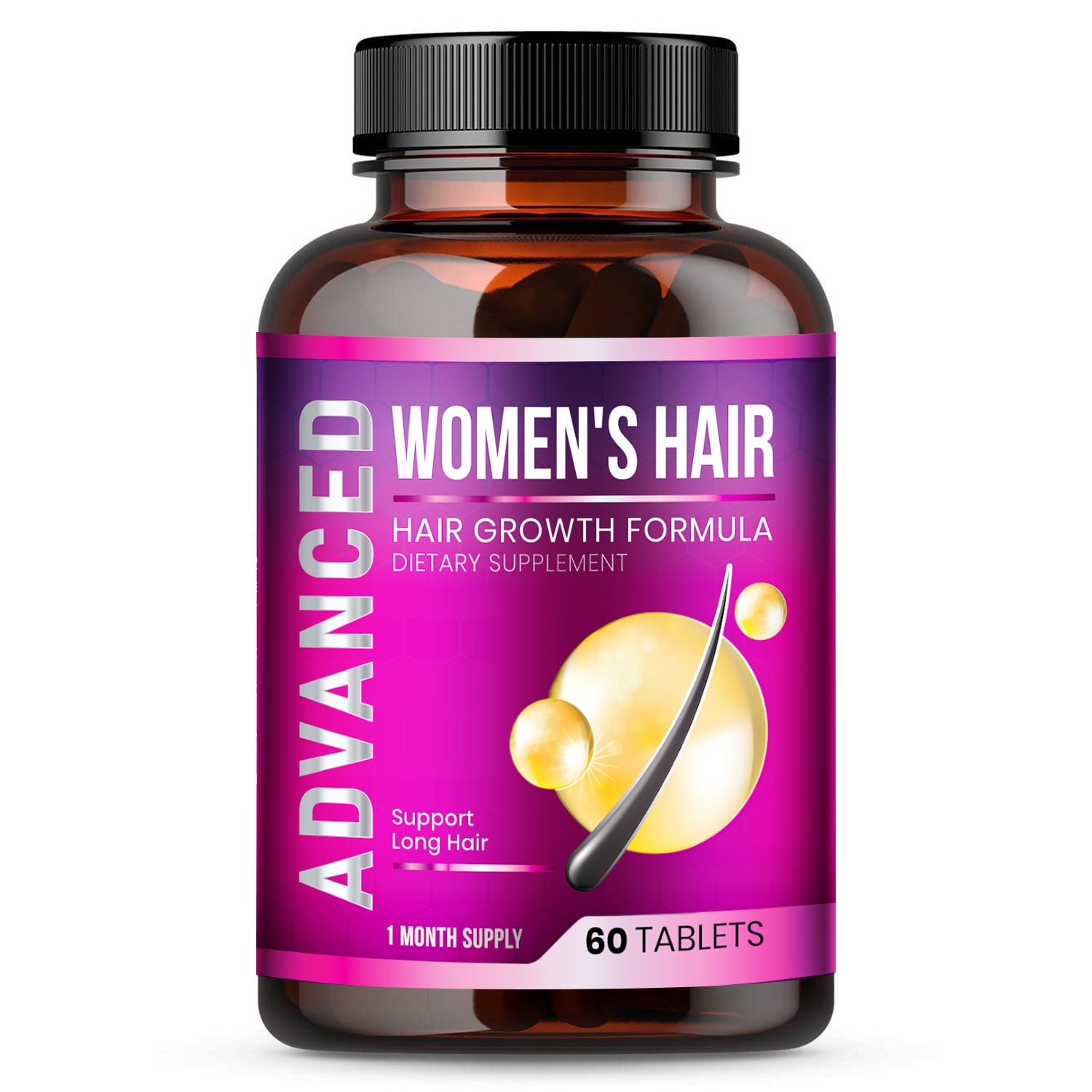 Hair Growth Vitamins For Women - Hair Vitamins For Hair Loss For Women . Regrow & Regrowth Hair Supplement With DHT Blocker,Biotin & Saw Palmetto  For ,Thicker,Longer Hair. 