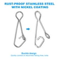 thumbnail image 3 of Unique Bargains 41Lbs en Acier Inoxydable Pêche Snaps Pivote Clips Changement Rapide Blanc 50 Pack, 3 of 6