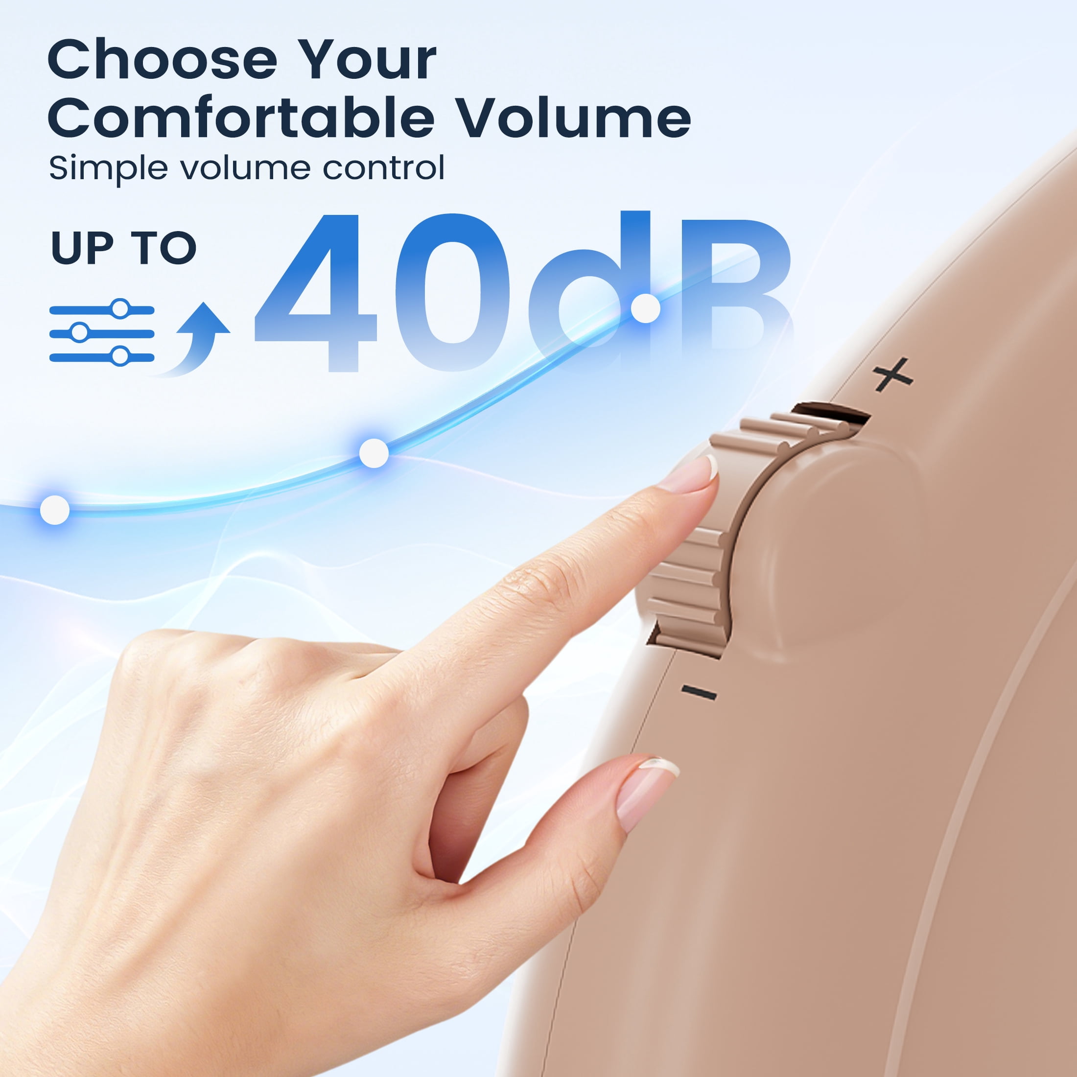 ELCTRTICI Hearing aids for Seniors,Rechargeable,Clear Sound,Noise Cancelling,Adjustable Volume HAP-001