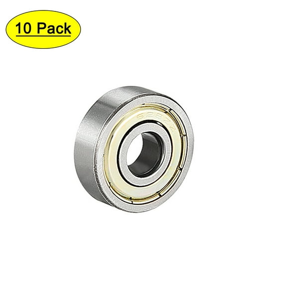 Deep Groove Ball Bearing 628ZZ Double Shield, 8 x 24 x 8mm Carbon Steel, 10pcs