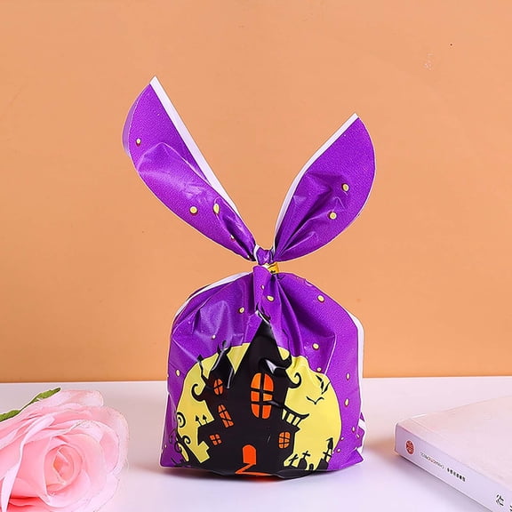 sruoe Halloween Treat Bags, Candy Bags, Candy Bucket, Goodie Bags, Halloween Candy Bags for Kids, Spooky Pumpkin Tote Bag, Halloween Decoration, Reusable Candy Snack Bags, Party Gift Favors Decor